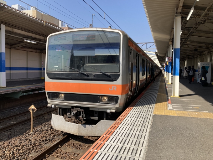 鉄道乗車記録の写真:乗車した列車(外観)(4)        「E231系千ケヨ MU3編成。南越谷駅2番線。」