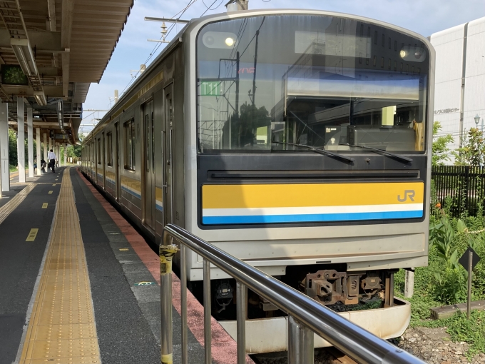 鉄道乗車記録の写真:乗車した列車(外観)(3)        「205系横ナハT11編成。弁天橋駅1番線。」