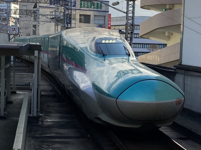 鉄道乗車記録の写真:乗車した列車(外観)(3)        「E5系仙セシU38編成。仙台駅11番線。」