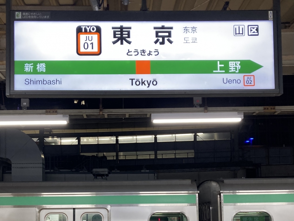 鉄道乗車記録「東京駅から横浜駅」駅名看板の写真(1) by plonk 撮影日時:2022年12月04日