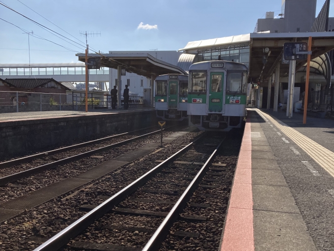 鉄道乗車記録の写真:乗車した列車(外観)(8)        「1254。阿南駅1番線。」
