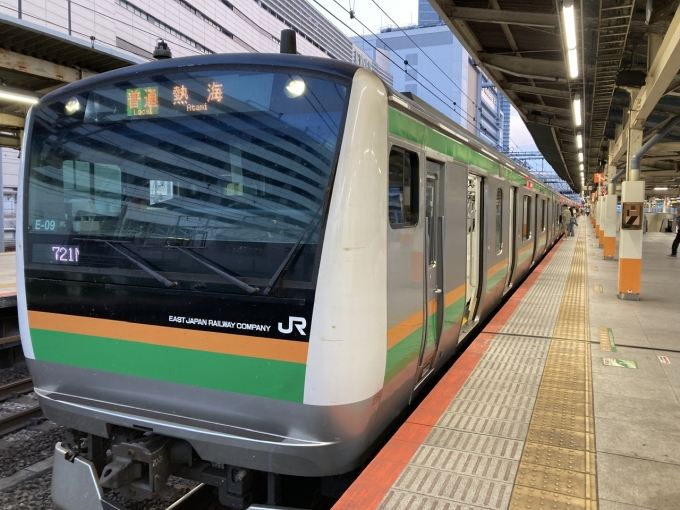 鉄道乗車記録の写真:乗車した列車(外観)(3)        「E233系横コツE09編成+ E233系京ヤマU228編成。横浜駅6番線。」