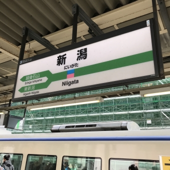 新潟駅から長岡駅の乗車記録(乗りつぶし)写真