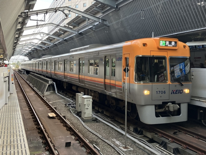 鉄道乗車記録の写真:乗車した列車(外観)(3)        「京王1000系1706F編成。吉祥寺駅1番線。」