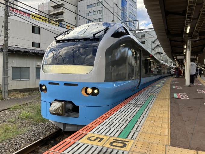 鉄道乗車記録の写真:乗車した列車(外観)(4)        「E653系K71編成。川越駅6番線。」