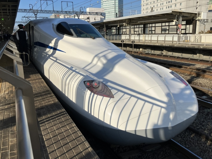 鉄道乗車記録の写真:乗車した列車(外観)(3)        「N700系幹オサJ8編成。静岡駅6番線。」