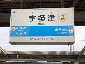 宇多津駅から高松駅の乗車記録(乗りつぶし)写真
