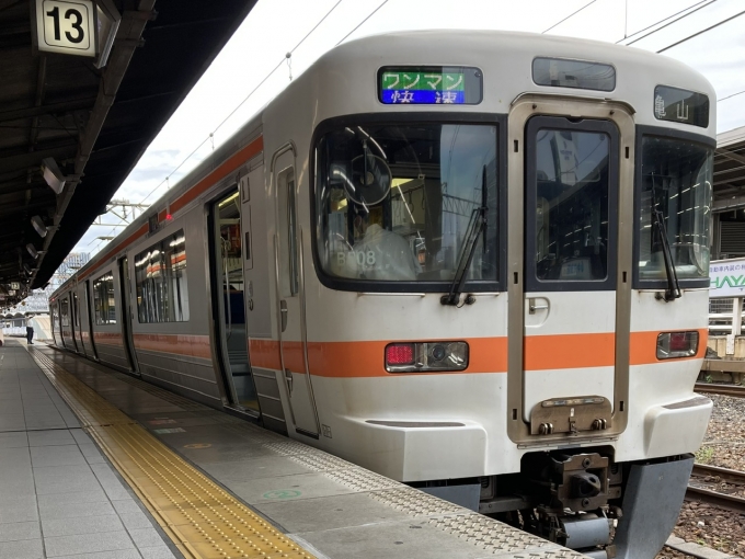 鉄道乗車記録の写真:乗車した列車(外観)(3)        「313系海シンB508編成。名古屋駅13番線。」