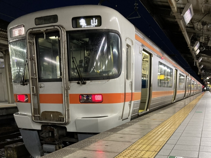 鉄道乗車記録の写真:乗車した列車(外観)(3)        「313系海シンB4編成4両。名古屋駅11番線。」