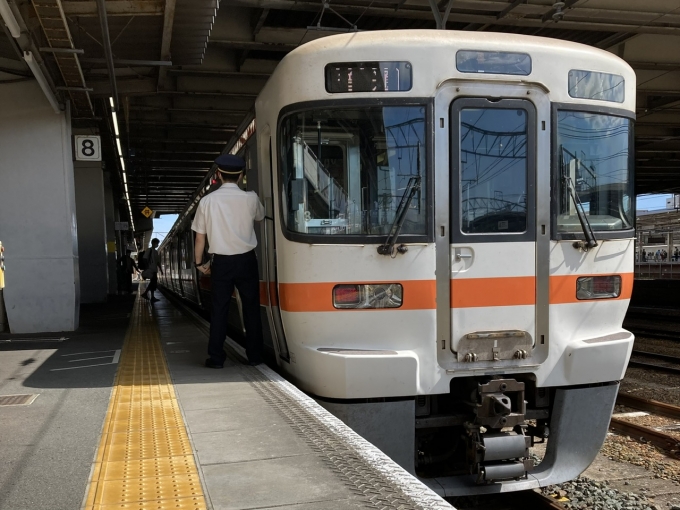 鉄道乗車記録の写真:乗車した列車(外観)(3)        「313系海カキJ3編成。豊橋駅8番線。」