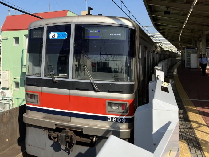 鉄道乗車記録の写真:乗車した列車(外観)(4)        「東急3000系3109F編成。蓮根駅2番線。」
