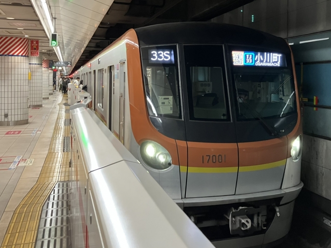 鉄道乗車記録の写真:乗車した列車(外観)(3)        「東京メトロ17000系17101F編成。東急線横浜駅2番線。」