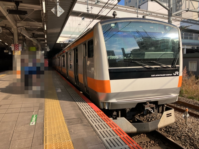 鉄道乗車記録の写真:乗車した列車(外観)(3)        「E233系八トタT39編成。立川駅6番線。」
