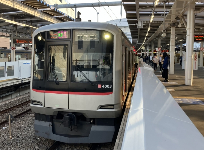 鉄道乗車記録の写真:乗車した列車(外観)(3)        「東急5000系4103F編成。所沢駅3番線。」