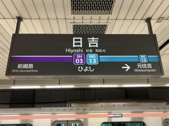 日吉駅から浦和美園駅の乗車記録(乗りつぶし)写真