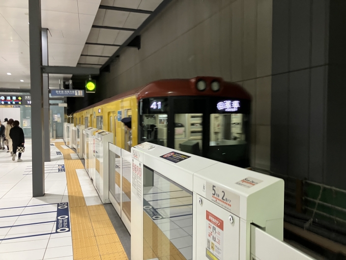 鉄道乗車記録の写真:乗車した列車(外観)(4)        「東京メトロ1000系1110F編成。東京メトロ渋谷駅1番線。」