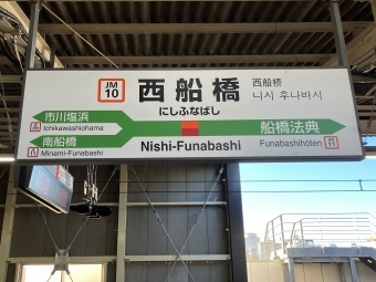 西船橋駅から新松戸駅の乗車記録(乗りつぶし)写真