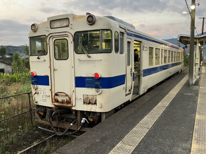 鉄道乗車記録の写真:乗車した列車(外観)(17)        「鹿ミサ所属キハ40 8065。北郷駅下り線のりば。」