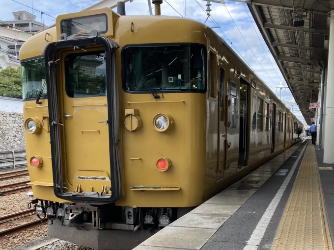 鉄道乗車記録の写真:乗車した列車(外観)(3)        「115系岡オカD-17編成。福山駅6番のりば。」
