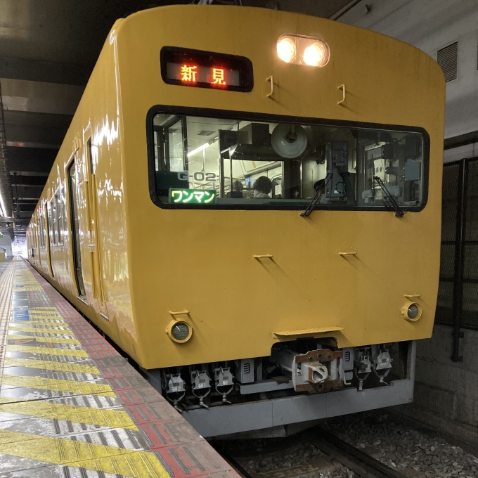 鉄道乗車記録の写真:乗車した列車(外観)(3)        「115系岡オカG-02編成。岡山駅1番のりば。」