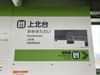 上北台駅 写真:駅名看板