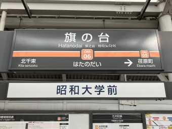 旗の台駅から大井町駅の乗車記録(乗りつぶし)写真