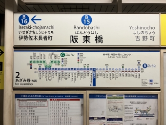 阪東橋駅から横浜駅の乗車記録(乗りつぶし)写真