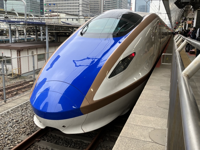鉄道乗車記録の写真:駅舎・駅施設、様子(4)        「E7系新幹線F3編成。東京駅21番線。」