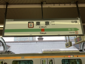 東京駅から新宿駅の乗車記録(乗りつぶし)写真