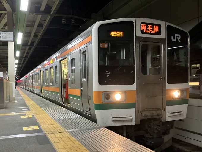 鉄道乗車記録の写真:乗車した列車(外観)(3)        「211系高タカC6編成+A高タカ19編成。栃木駅1番線。」