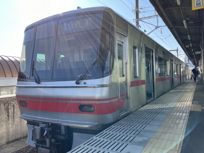 鉄道乗車記録の写真:乗車した列車(外観)(6)        「名鉄5000系5002F編成。西尾駅2番線。」