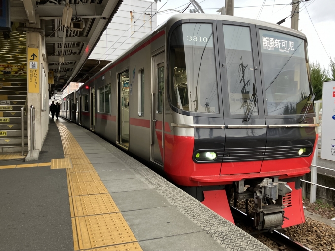 鉄道乗車記録の写真:乗車した列車(外観)(6)        「名鉄3300系3310F編成。犬山駅6番線。」
