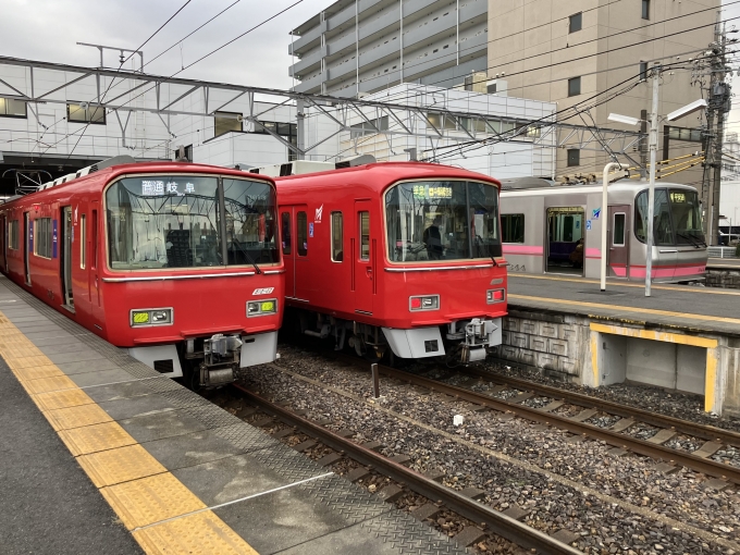 鉄道乗車記録の写真:乗車した列車(外観)(4)        「名鉄3500系3513F編成。犬山駅5番線。」