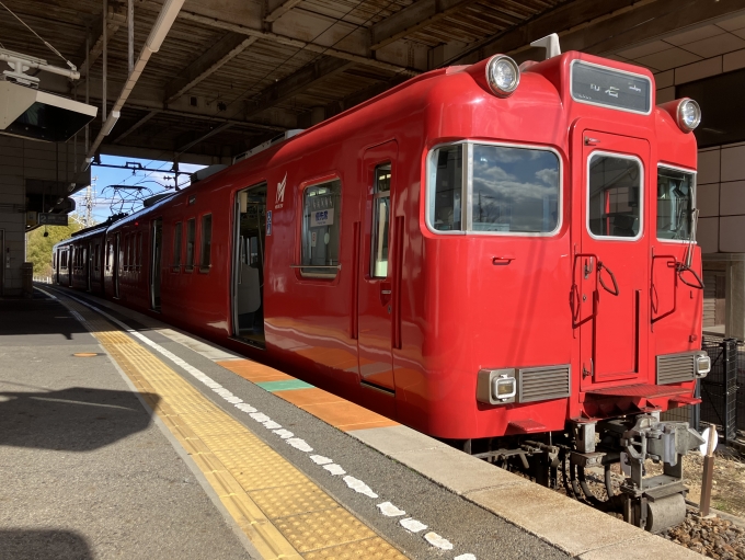 鉄道乗車記録の写真:乗車した列車(外観)(3)        「名鉄6000系6044編成。知立駅4番線。」