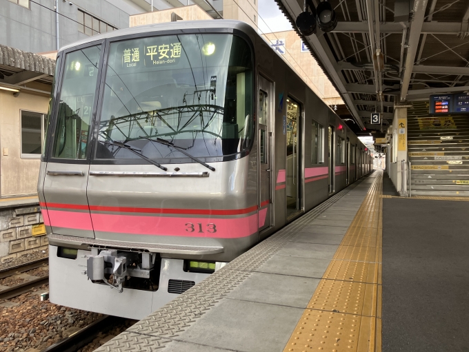 鉄道乗車記録の写真:乗車した列車(外観)(3)        「名鉄300系313F編成。犬山駅3番線。」