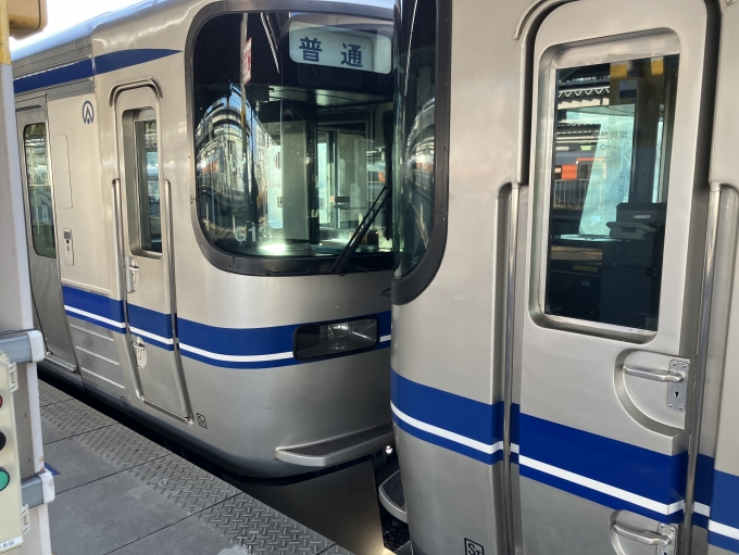 鉄道乗車記録の写真:乗車した列車(外観)(4)        「愛環2000系G13編成+G1編成。高蔵寺駅1番線。」
