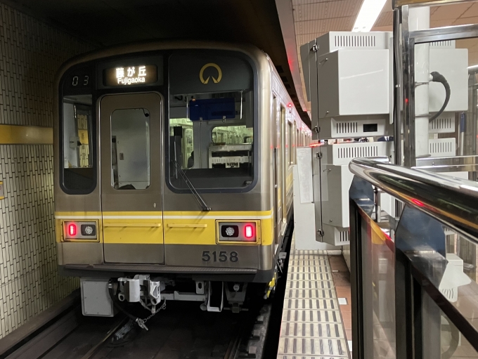 鉄道乗車記録の写真:乗車した列車(外観)(3)        「名古屋市営地下鉄5050形5158H編成。高畑駅2番線。」