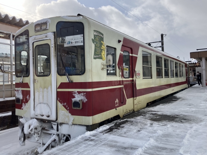 鉄道乗車記録の写真:乗車した列車(外観)(3)        「秋田内陸縦貫鉄道 AN-8804。秋田内陸線発着線。」