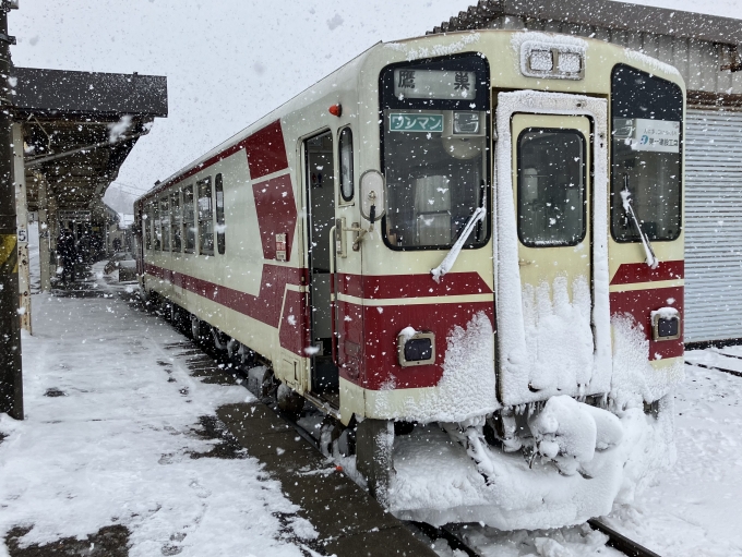 鉄道乗車記録の写真:乗車した列車(外観)(9)        「秋田内陸縦貫鉄道 AN-8804。秋田内陸線発着線。」