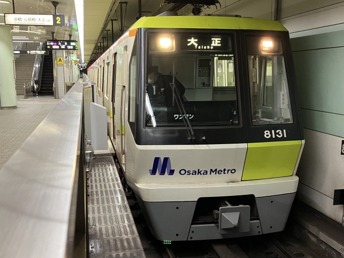 鉄道乗車記録の写真:乗車した列車(外観)(3)        「大阪市営地下鉄80系8131F編成。門真南駅2番のりば。」