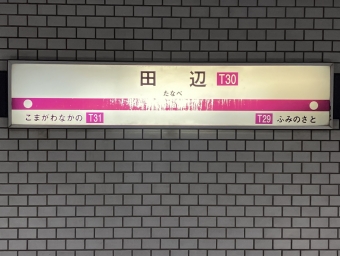 田辺駅から谷町九丁目駅の乗車記録(乗りつぶし)写真