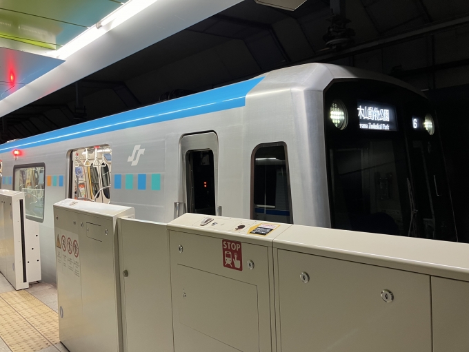 鉄道乗車記録の写真:乗車した列車(外観)(4)        「仙台市営地下鉄2000系2111編成。荒井駅2番線。」