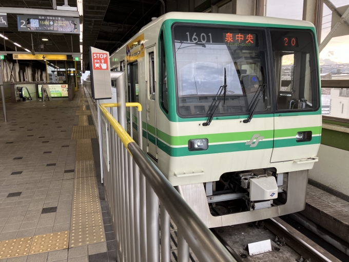 鉄道乗車記録の写真:乗車した列車(外観)(3)        「仙台市営地下鉄1000系1102編。富沢駅2番線。」