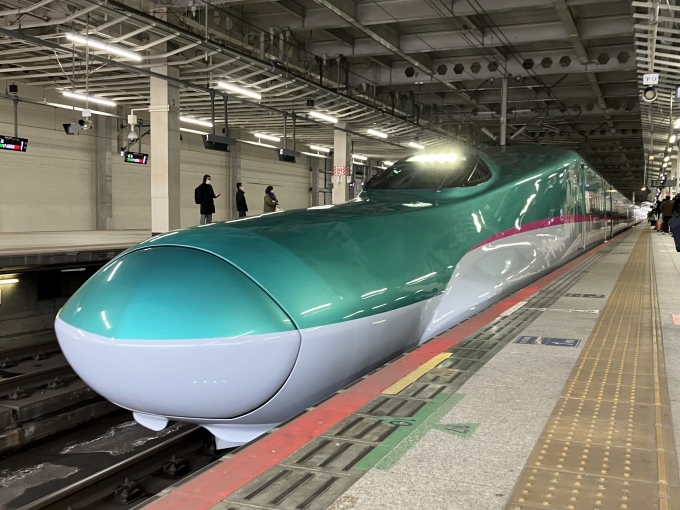 鉄道乗車記録の写真:乗車した列車(外観)(3)        「E5系新幹線仙セシU51編成。仙台駅13番線。」