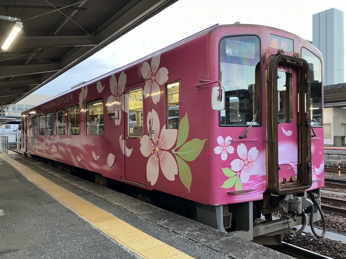 鉄道乗車記録の写真:乗車した列車(外観)(3)        「錦川鉄道NT3000形気動車。岩国駅0番のりば。」
