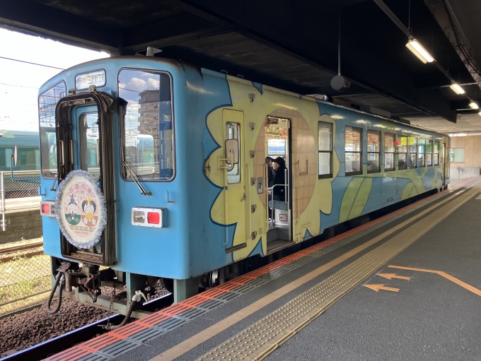 鉄道乗車記録の写真:乗車した列車(外観)(3)        「水島臨海鉄道MRT300形気動車。倉敷市駅発着線。」