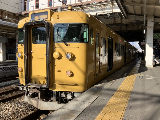 鉄道乗車記録の写真:乗車した列車(外観)(3)        「113系岡オカB-07編成。倉敷駅3番のりば。」