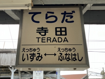 寺田駅 写真:駅名看板