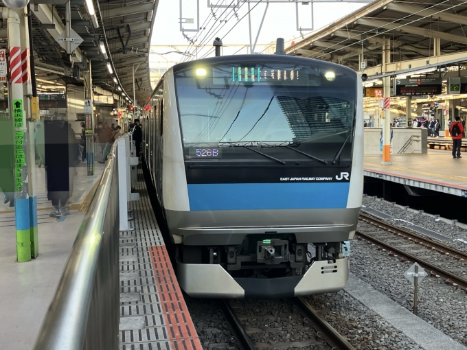 鉄道乗車記録の写真:乗車した列車(外観)(3)        「E233系宮サイ110編成。横浜駅4番線。」