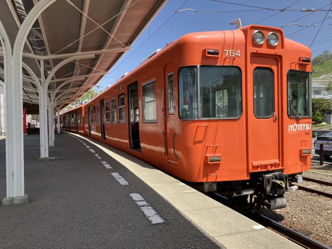 鉄道乗車記録の写真:乗車した列車(外観)(3)        「伊予鉄道700系714F編成。高浜駅発着線。」